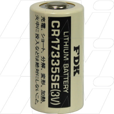 FDK CR17335SE 3V Lithium Battery Professional-Grade 1.8Ah Memory Backup Power for Industrial & Medical Devices, 17x33.5mm