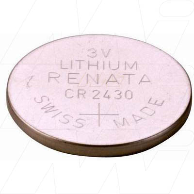 Renata CR2430 3V Lithium Coin Cell Battery - Swiss-Made 285mAh for Professional Electronics & Medical Devices