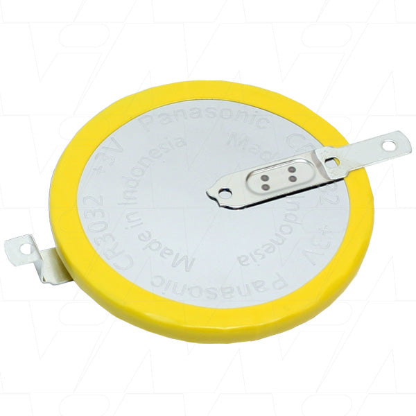 Panasonic CR3032/F2N 3V Lithium Coin Cell Battery - 500mAh, 30mm x 3.2mm for Memory Backup & Electronics