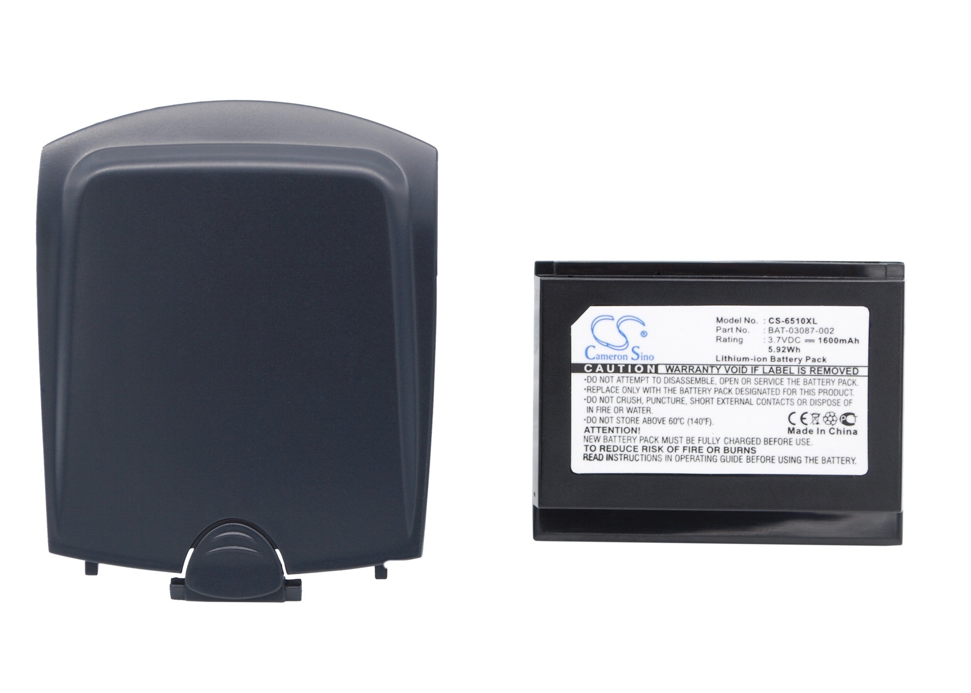 1600mAh 3.7V Li-ion Replacement Battery for Blackberry 7520, 6510, 7510 Smartphone
