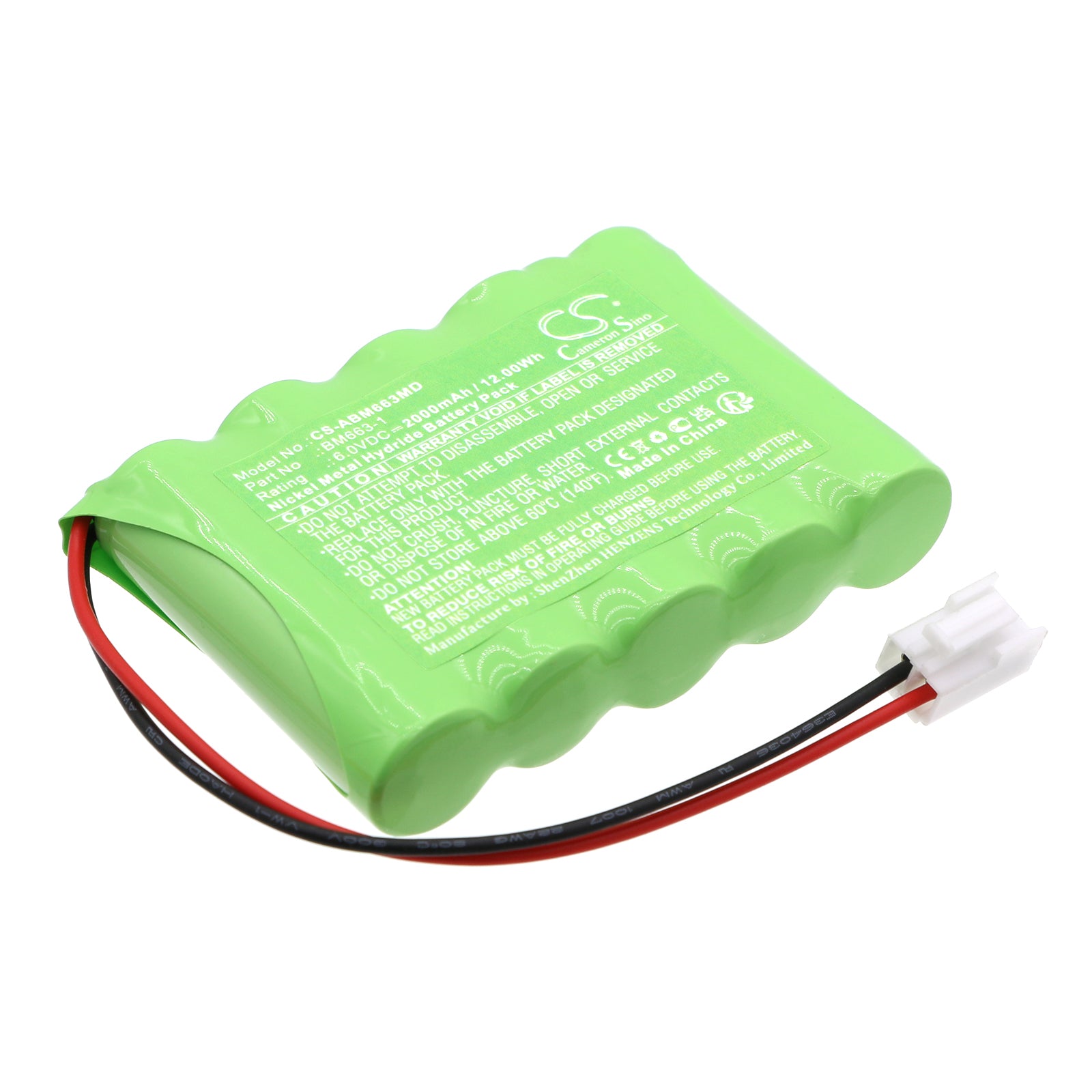 2000mAh 6V Ni-MH Replacement Battery for New Age Pocket Family, Physio Pro & Rehab TENS Units
