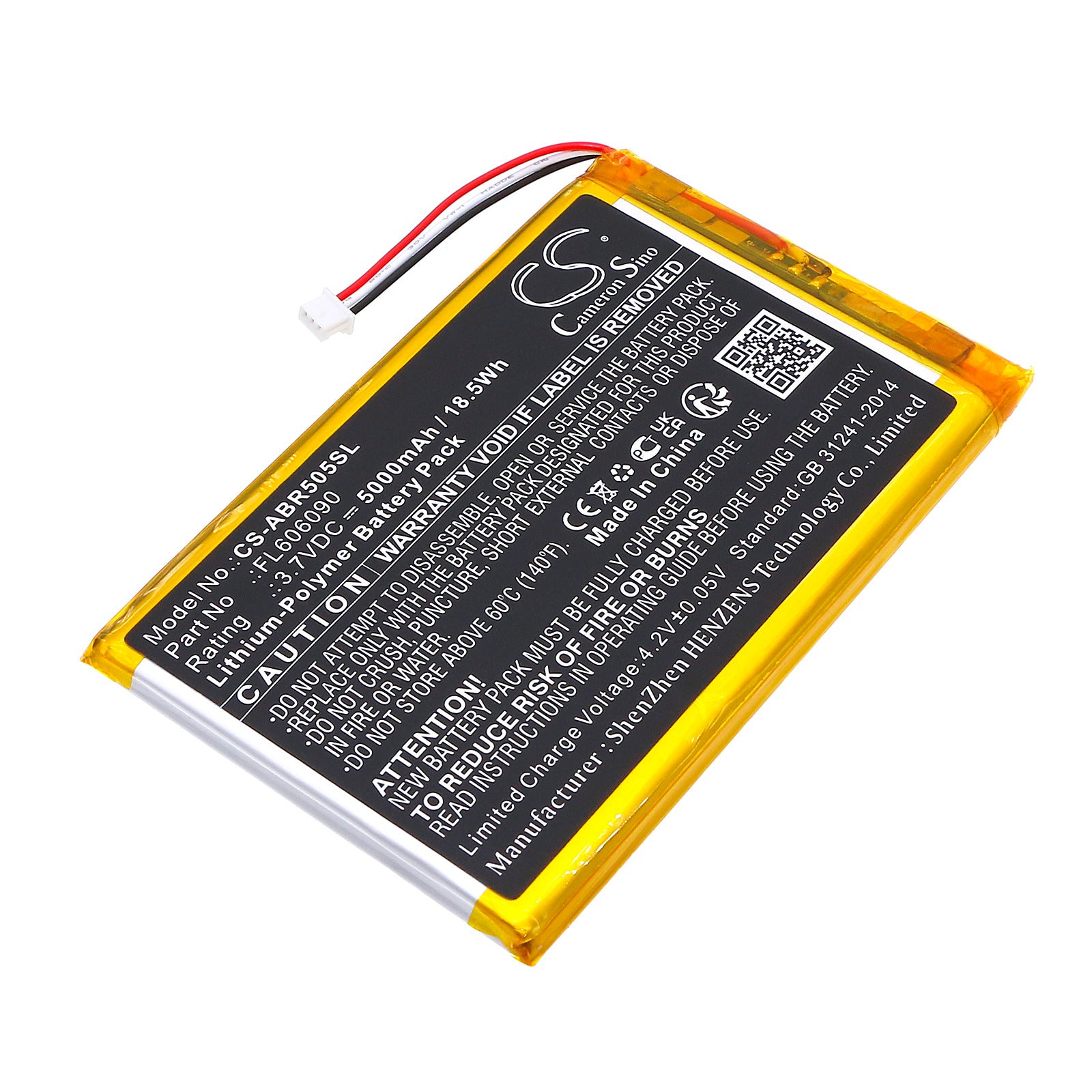 Anbernic RG505 Game Console Replacement Battery - 3.7V 18.5Wh Li-Polymer - FL606090 - 92.4x60x6.3mm - Handheld Gaming Device Repair Part
