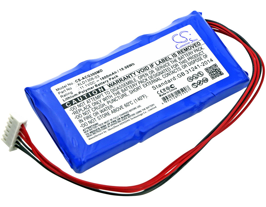 1800mAh Replacement Battery for Aricon & EDAN ECG/BPM Monitors - 11.1V Li-Polymer ECG-3D, ECG-3B, SE-3B, EDAN ECG-3B, BPM-E305
