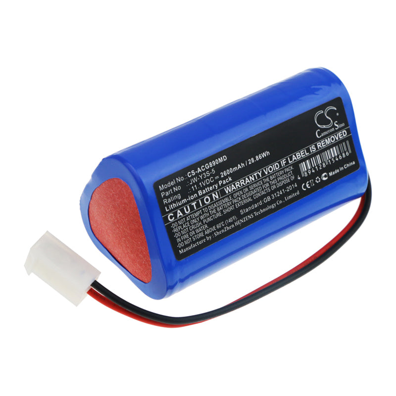 AOLI ECG Battery Replacement: 2600mAh 11.1V Li-ion for ECG-8901, ECG-8903, JW-Y3S-5 Medical Devices
