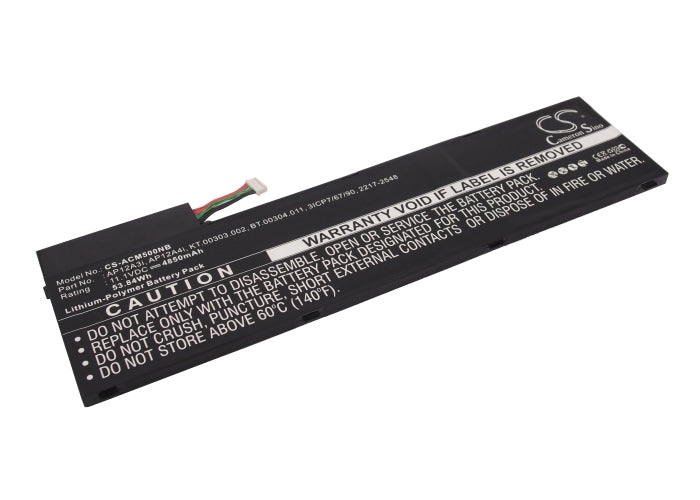 4850mAh Acer Aspire M3 M5 & Iconia Tab W700 Laptop Battery - 11.1V Li-Polymer Replacement
