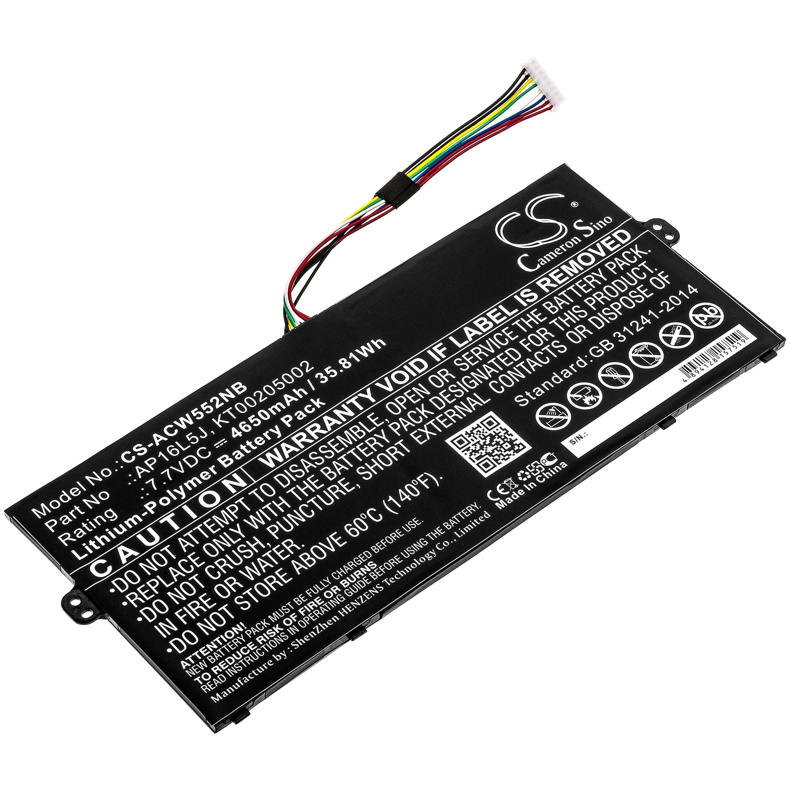 4650mAh Laptop Battery for Acer Swift 5 TravelMate Spin 1 - 7.7V 35.81Wh Li-Polymer

