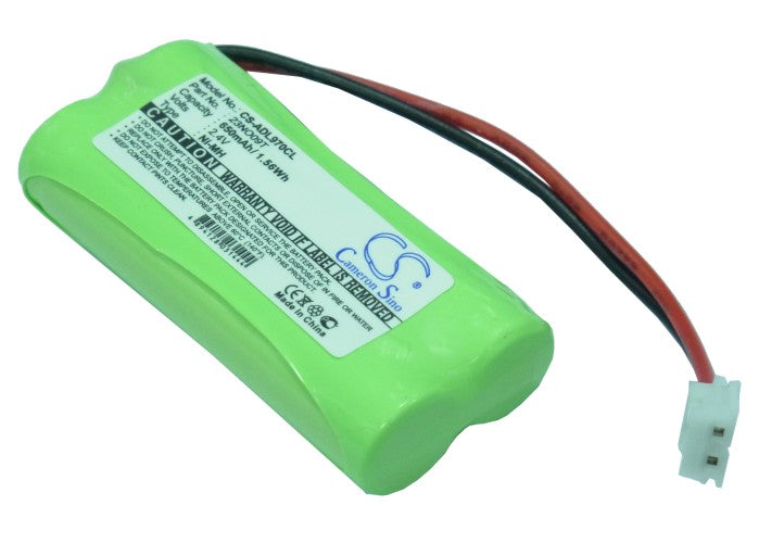 650mAh Ni-MH Cordless Phone Battery - Alcatel Versatis, Uniden BT-794, Panasonic BK-T410 Replacement
