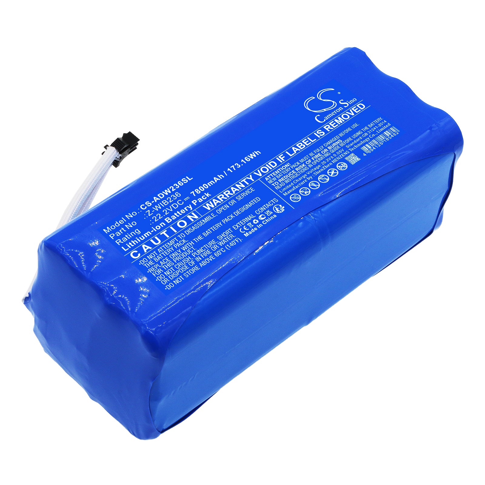 7800mAh 22.2V Li-ion Replacement Battery for American DJ WIFLY BAR QA5 & Z-WIB236 Lighting - 173.16Wh
