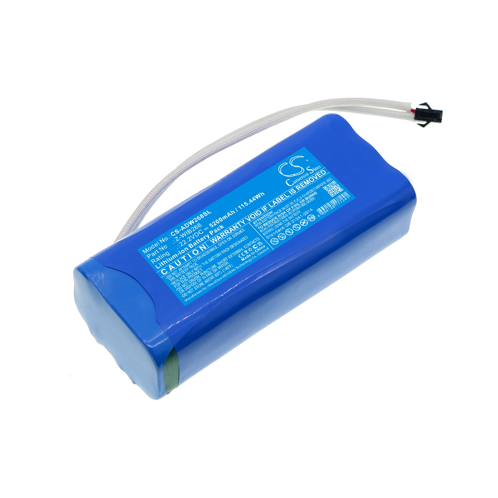 22.2V 5200mAh Li-ion Battery for American DJ WIFLY CHAMELEON & Z-WIB268 Lighting, 115.44Wh High-Capacity Replacement
