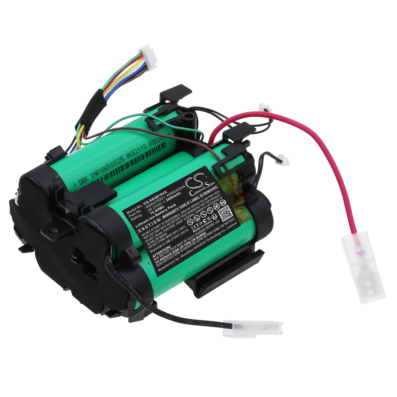 25.2V 3000mAh Li-ion Replacement Battery for ELECTROLUX AEG PQ91, QX91 Vacuum Cleaners
