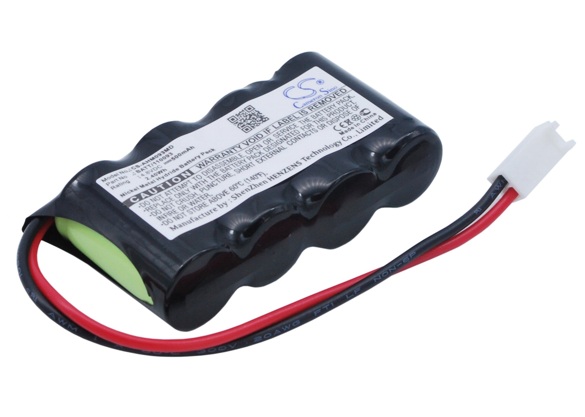 4.8V 500mAh Ni-MH Replacement Battery Pack for Air Shields-Vickers Jaundice Meter & Minolta Medical Air Devices
