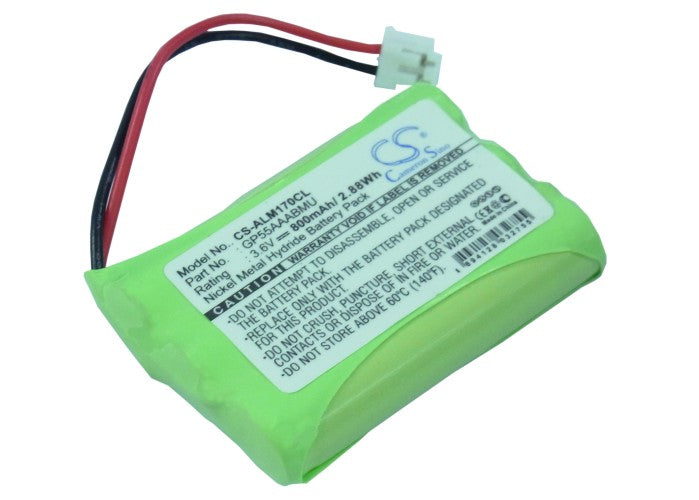 800mAh Ni-MH 3.6V Cordless Phone Battery - Alcatel, Binatone, Audioline, BETACOM Replacement (44.77x30.71x10.57mm)
