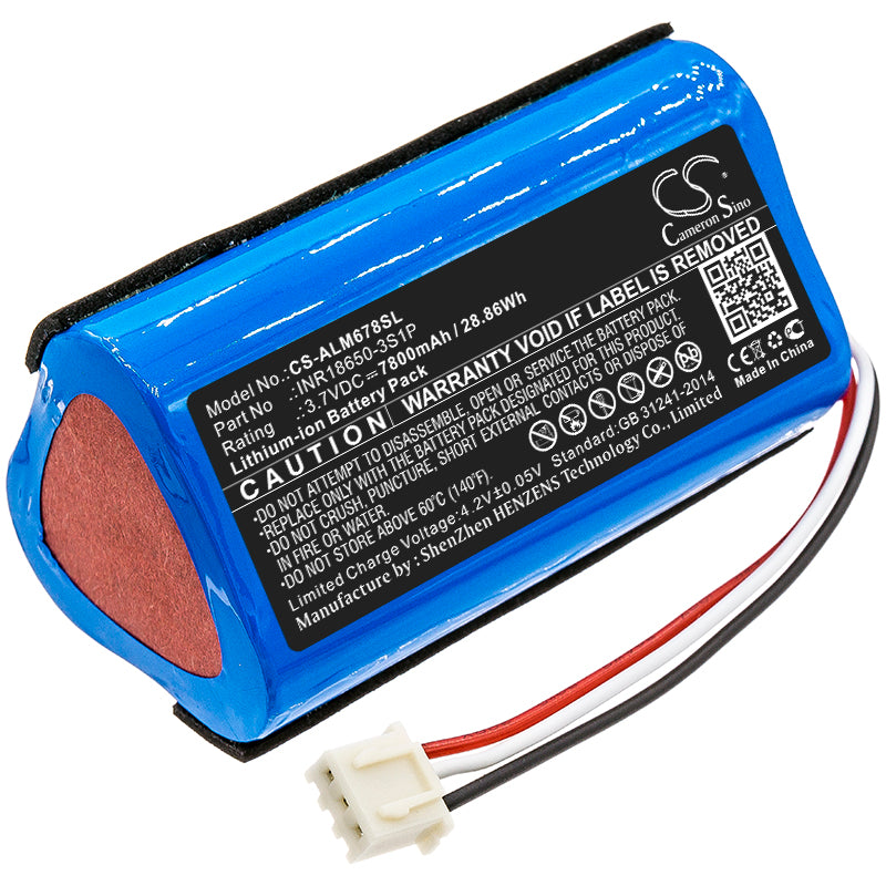 7800mAh Replacement Battery for Altec Lansing Omni Jacket & LifeJacket XL (iMW678/iMW789) Rugged Speakers - 28.86Wh
