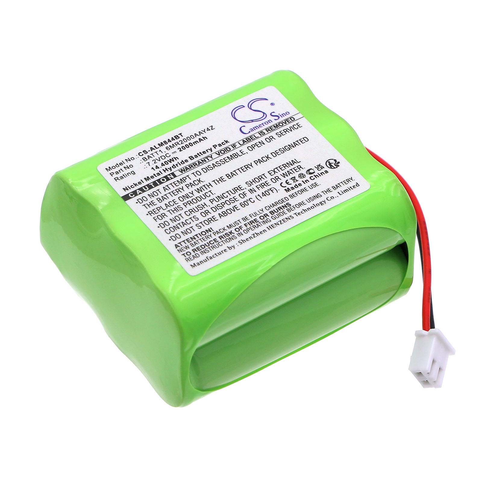 2000mAh 7.2V Replacement Battery for 2GIG GC2/GC2e/Edge & Linear PERS-4200 Security System Panels 
