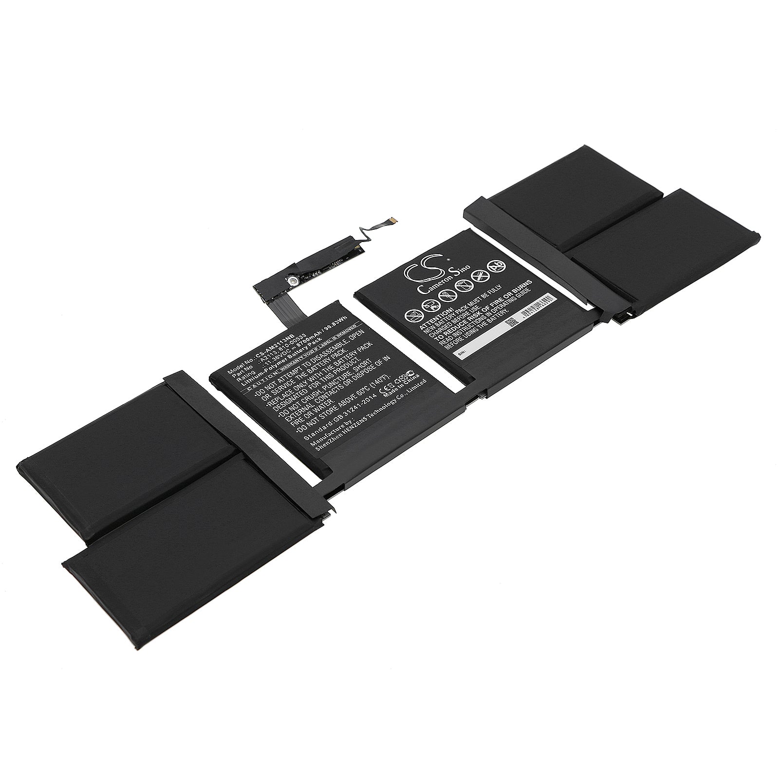 98.83Wh 8700mAh Replacement Battery for MacBook Pro 13" 16" (A1708, A2141, A2159, A2289, A2338) - 2016-2020 
