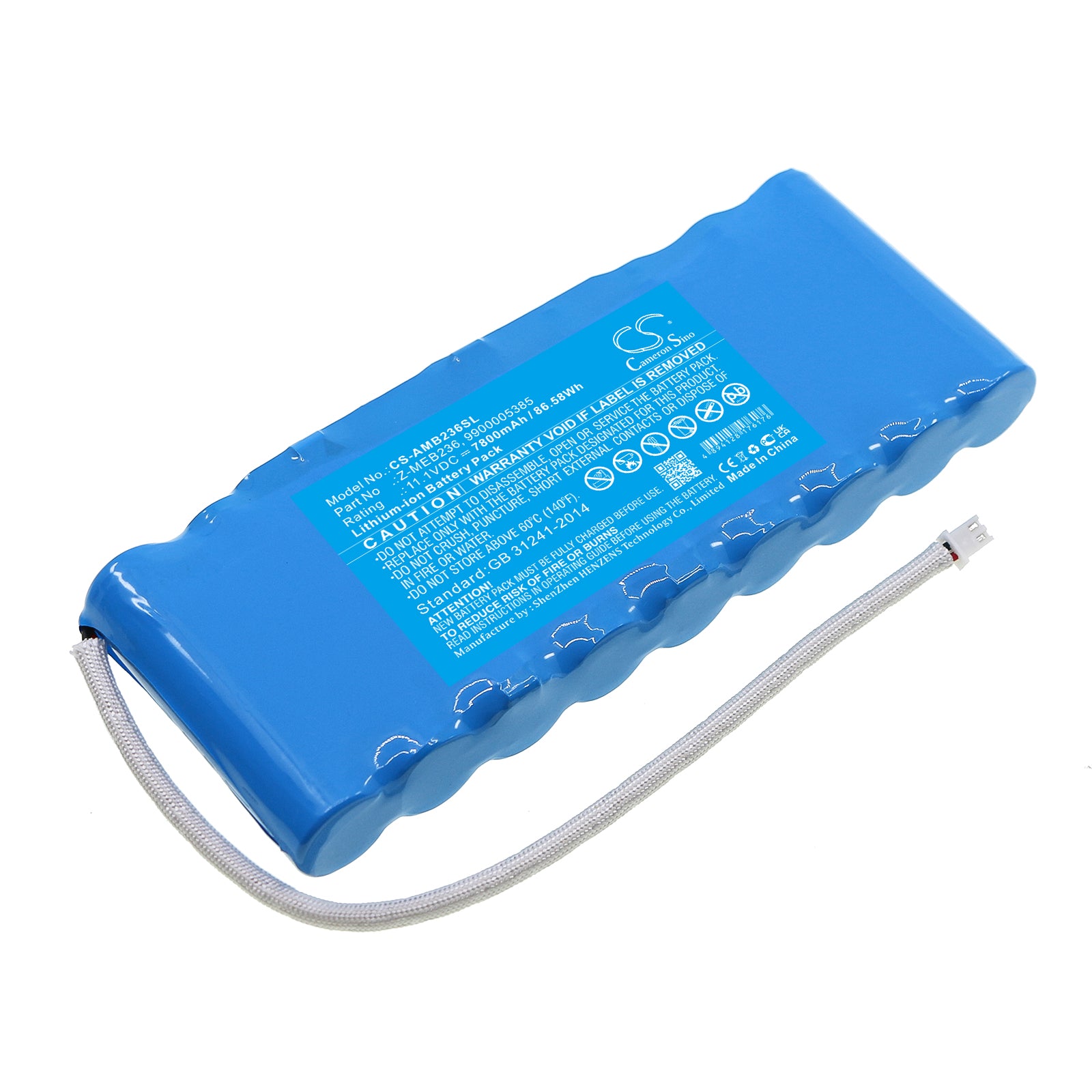 7800mAh Replacement Battery for American DJ Mega Go PAR64 & Jelly Go PAR64, 11.1V Li-ion
