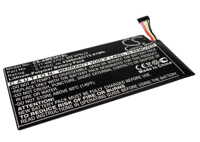4300mAh Replacement Battery for Asus MeMO Pad ME370T & Google Nexus 7 (3.7V, 15.91Wh) - Tablet Battery