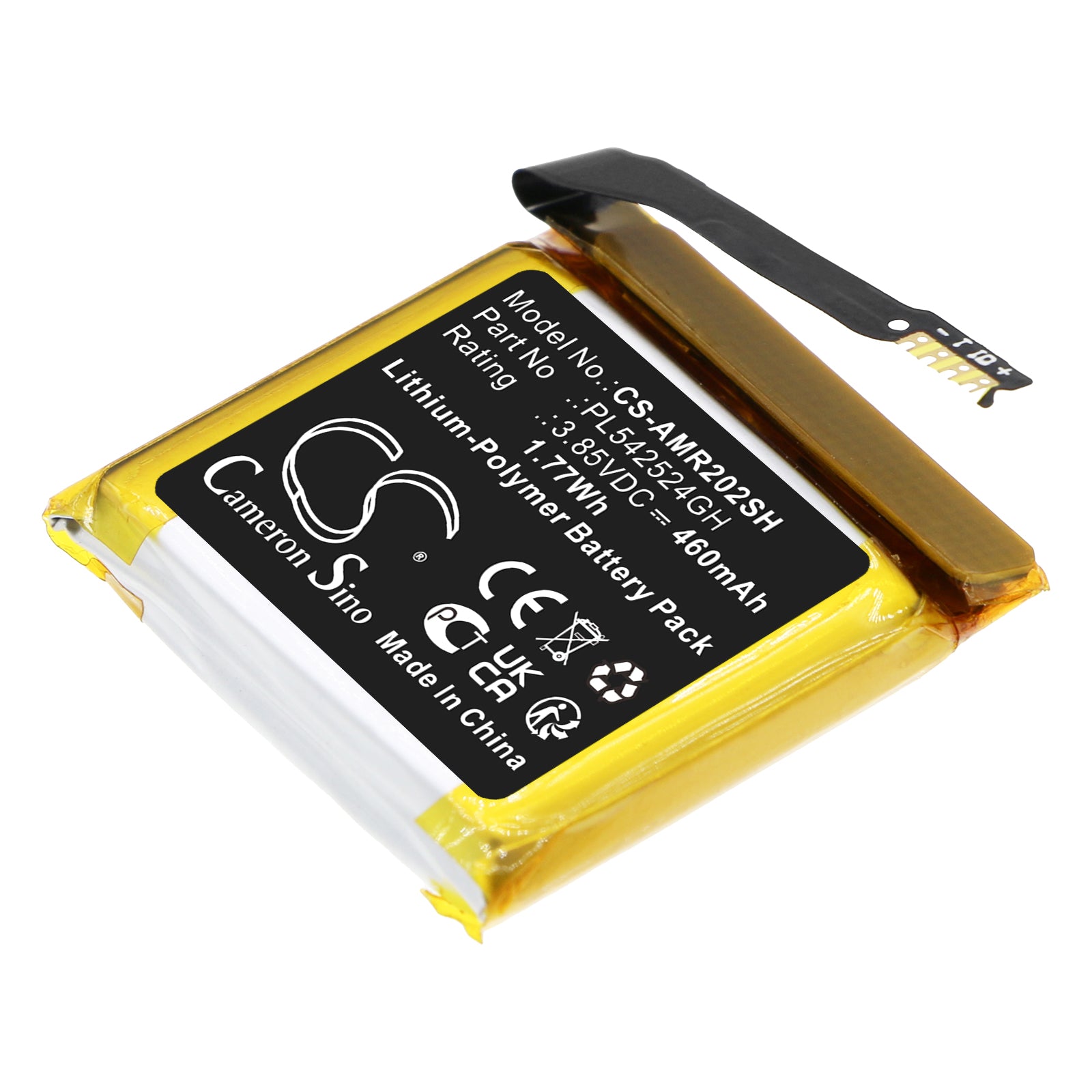 460mAh Replacement Battery for Amazfit GTR 2E A2023 Smartwatch - 3.85V Li-Polymer - PL542524GH - Restore Battery Life
