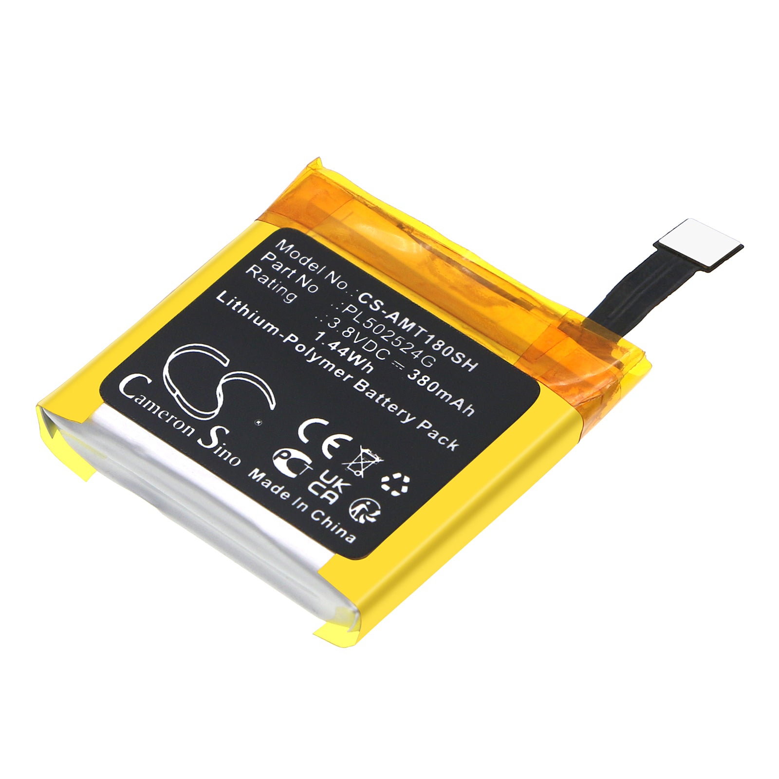 Amazfit Verge Lite Battery Replacement: Li-Polymer 380mAh A1807 Nexus, GTR47, T-Rex, A1811 Smartwatch
