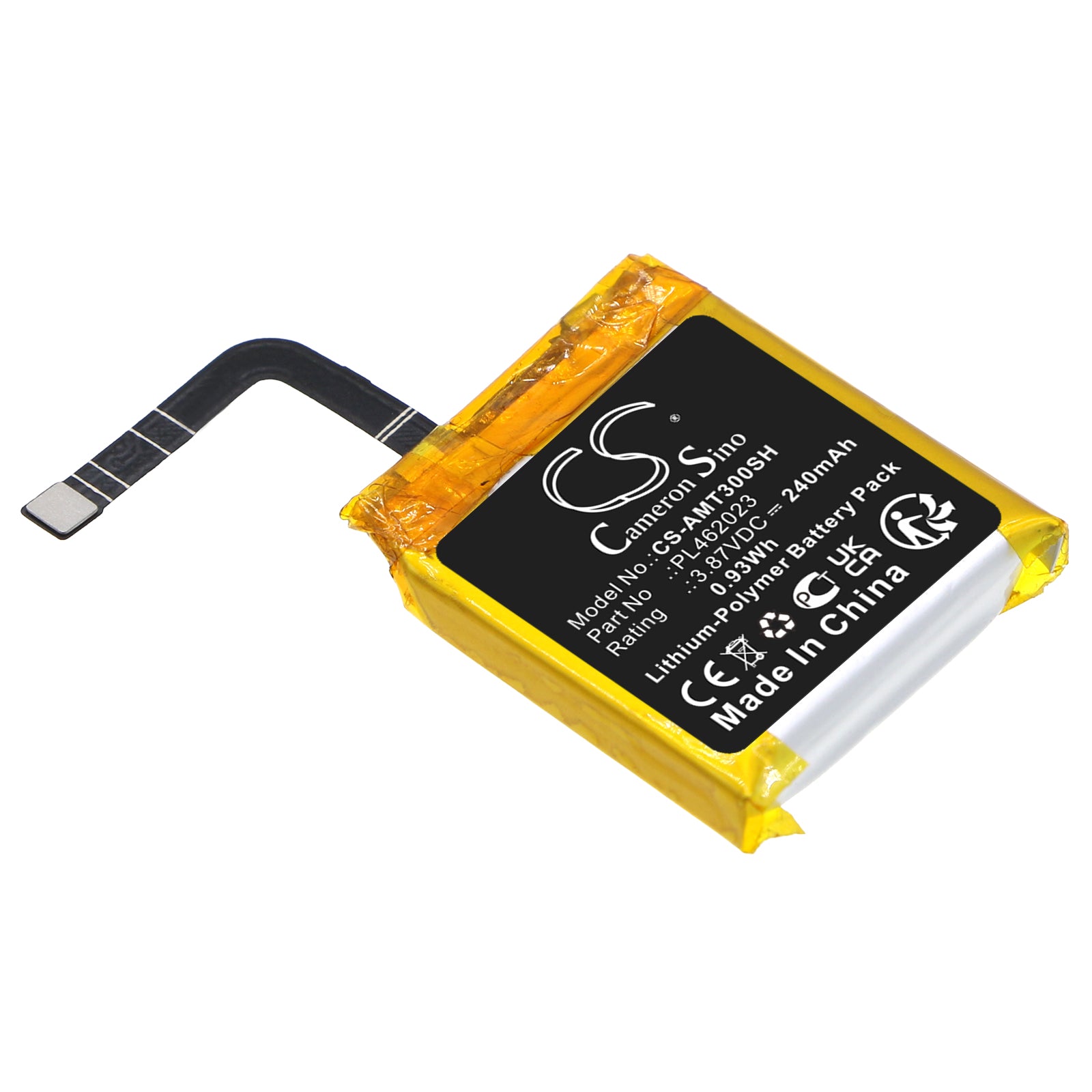 240mAh Replacement Battery for Amazfit GTS 3 A2035 Smartwatch - 3.87V Li-Polymer Battery

