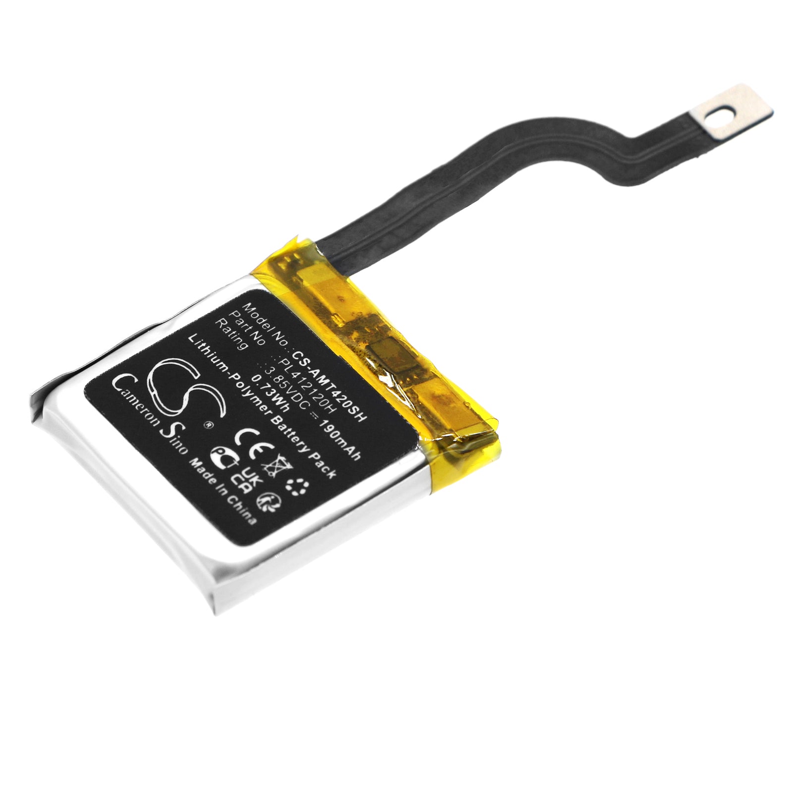 Amazfit GTR 42mm Smartwatch Replacement Battery, 190mAh 3.85V Li-Polymer - Model PL412120H
