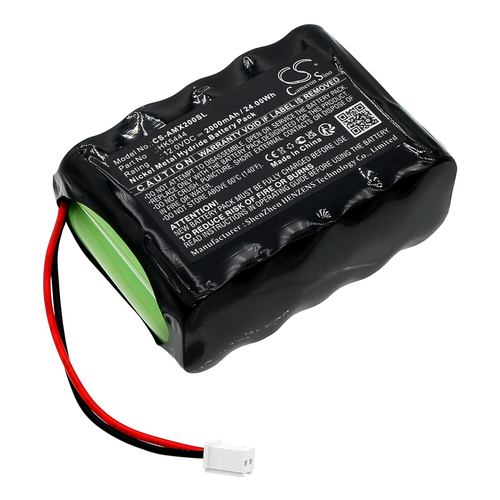 2000mAh 12V Ni-MH Replacement Battery for Amano PIX-200 Time Clock & DCF - HK5444 Power Solution
