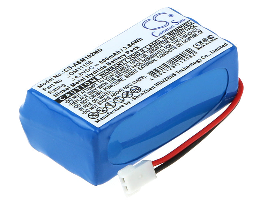 800mAh Ni-MH Replacement Battery Pack for Air Shields-Vickers JM102 Jaundice Meter, 4.8V, 3.84Wh
