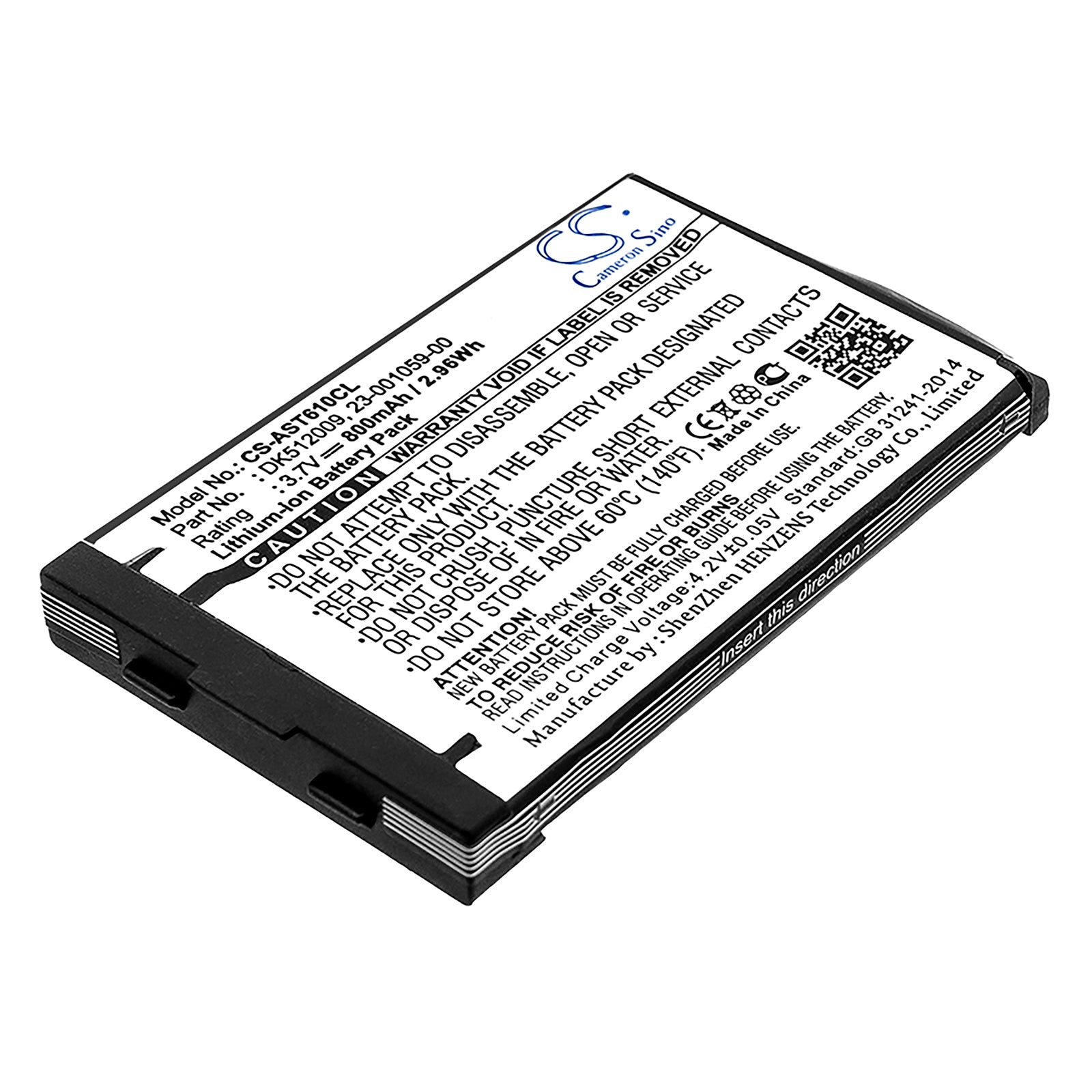 800mAh Li-ion Replacement Battery for Aastra 600d/610d/620d/630d Cordless Phones - 3.7V 2.96Wh Power
