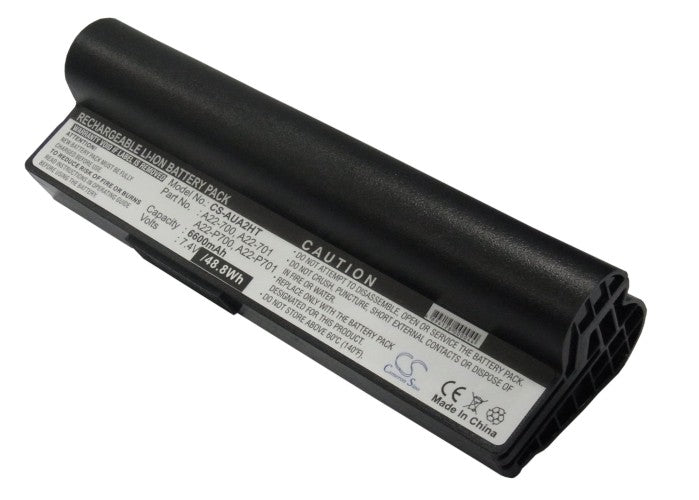 6600mAh Extended Life Battery for Asus Eee PC 701 Series, 7.4V Li-ion Laptop Replacement
