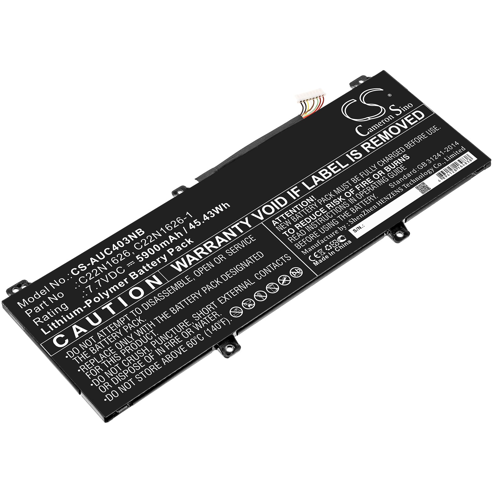 Replacement Battery for Asus Chromebook Flip C213NA C403NA Series - 7.7V 45.43Wh 5900mAh Li-Polymer - Chromebook Repair Part
