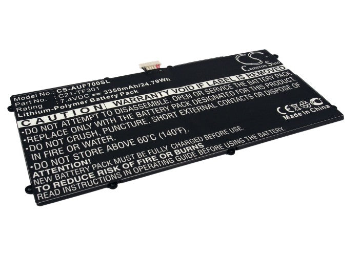 3350mAh 7.4V Replacement Tablet Battery for Asus Transformer TF700, TF201, TF700T, TF700KL - C21-TF301
