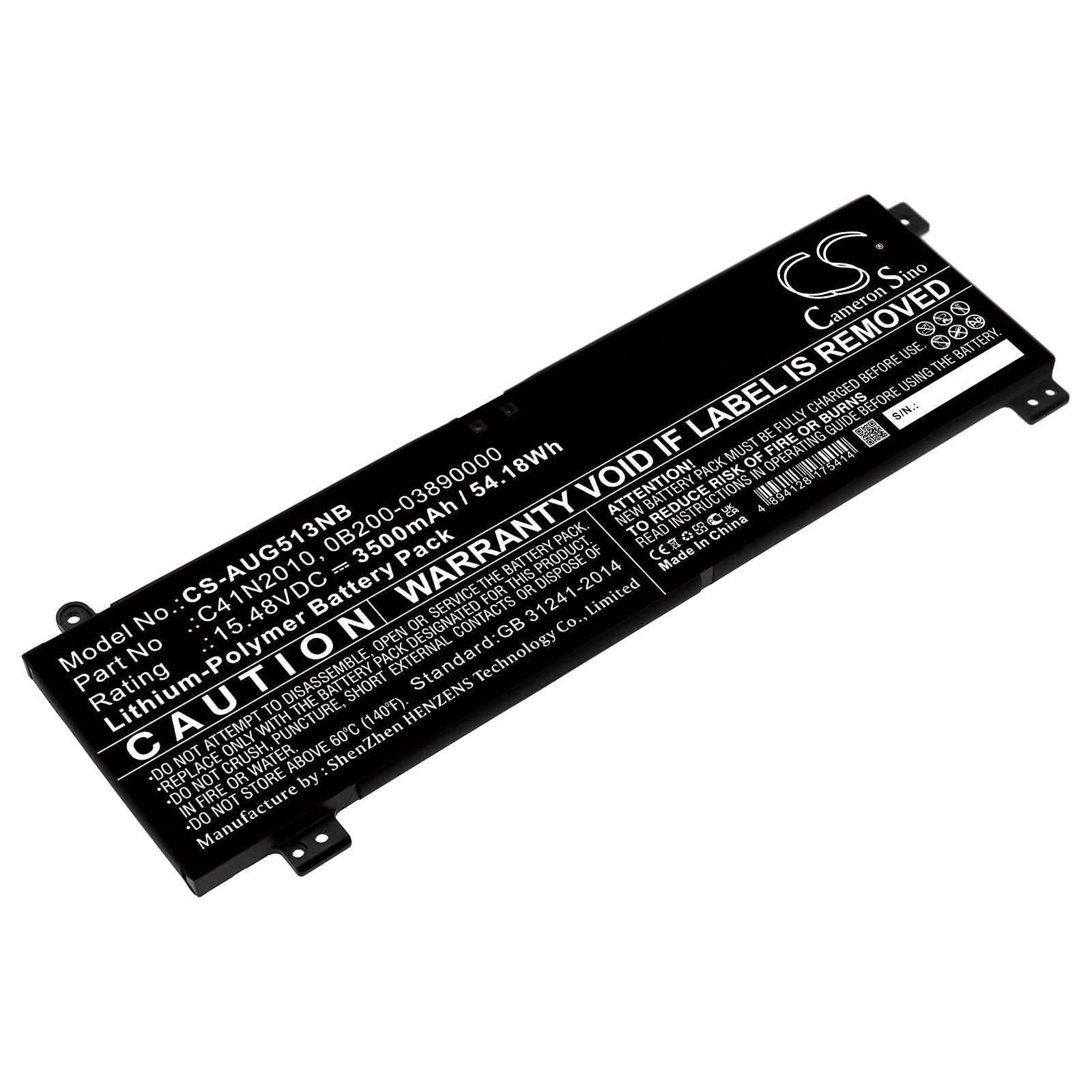 Asus ROG Strix G15/G17 Battery: 54.18Wh, 3500mAh, 15.48V Li-Polymer - C41N2010 Replacement
