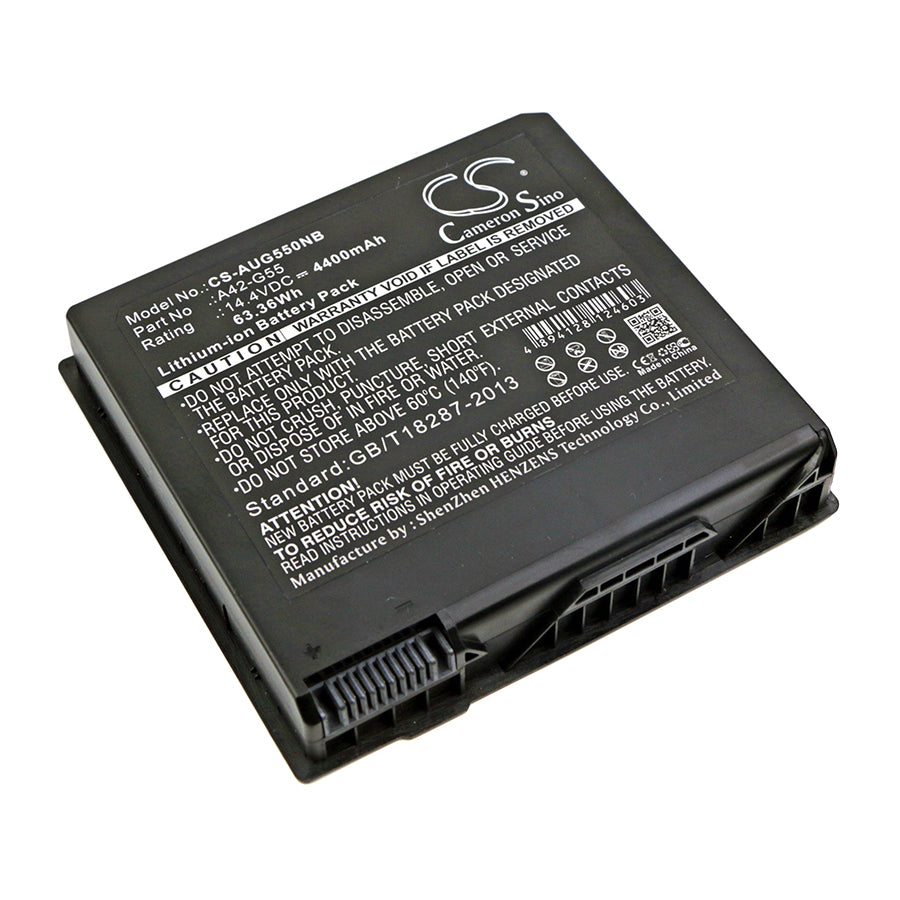 14.4V 4400mAh Replacement Laptop Battery for Asus G55 Series (G55VW, G55VM Models) - High Capacity Li-ion
