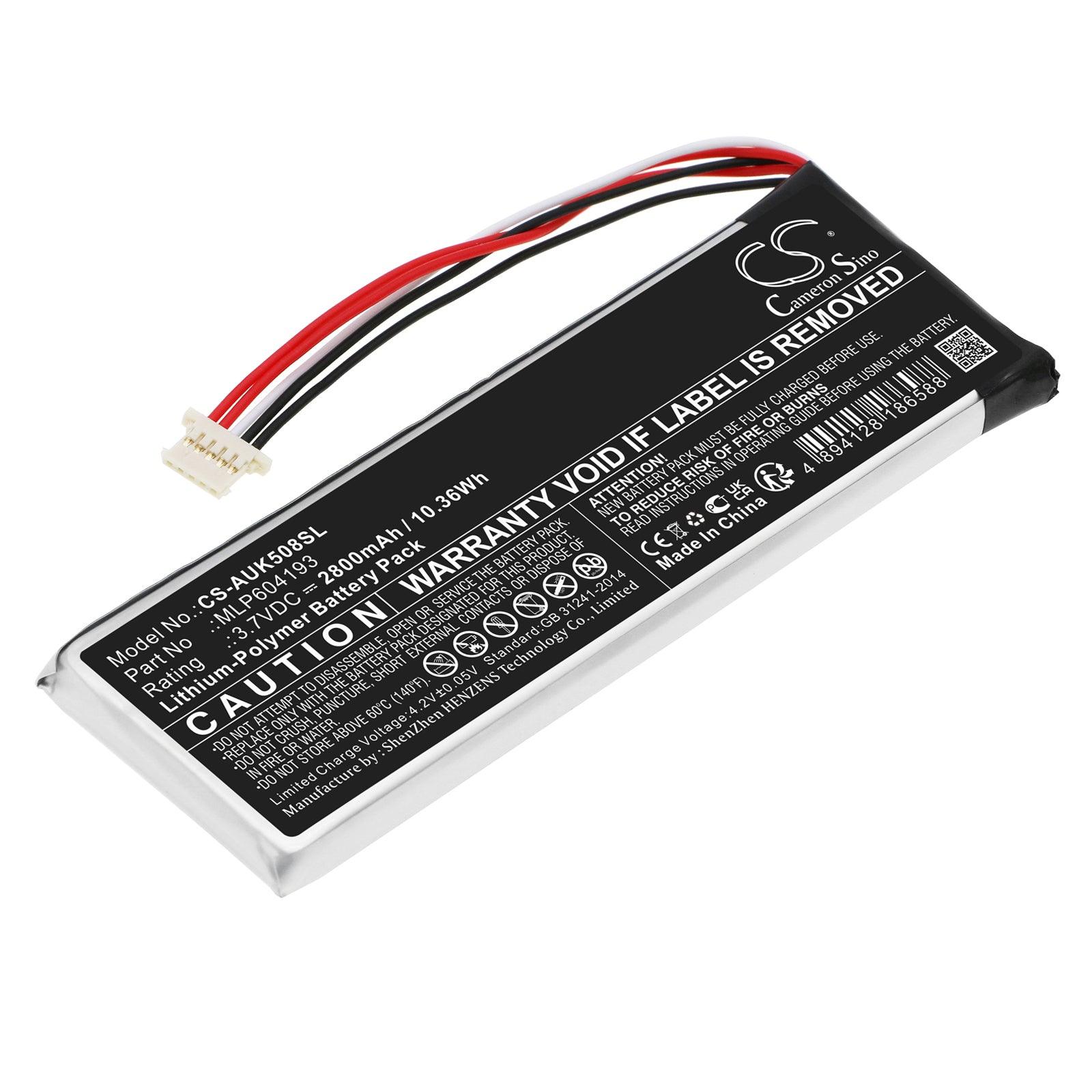 2800mAh 3.7V Li-Polymer Replacement Battery for Autel TS508K, TS408, TS508 Diagnostic Tool
