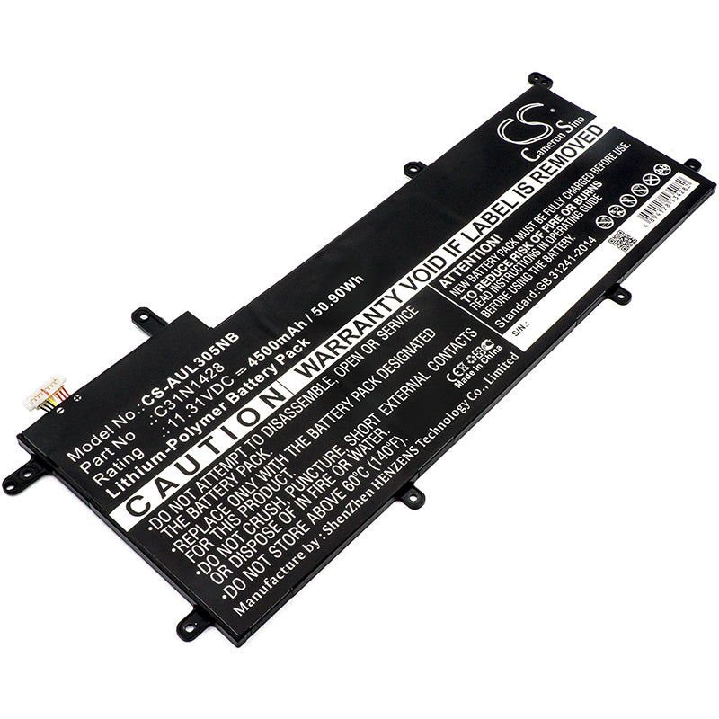 Asus Zenbook UX305LA UX305UA Laptop Battery - 50.9Wh 4500mAh Replacement Li-Polymer Power
