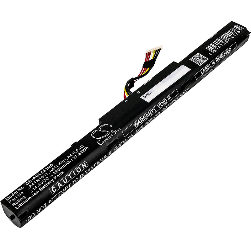 Asus ROG Strix GL553VD GL553VE GL553VW Laptop Battery - 14.4V 2600mAh Li-ion Replacement Power Pack
