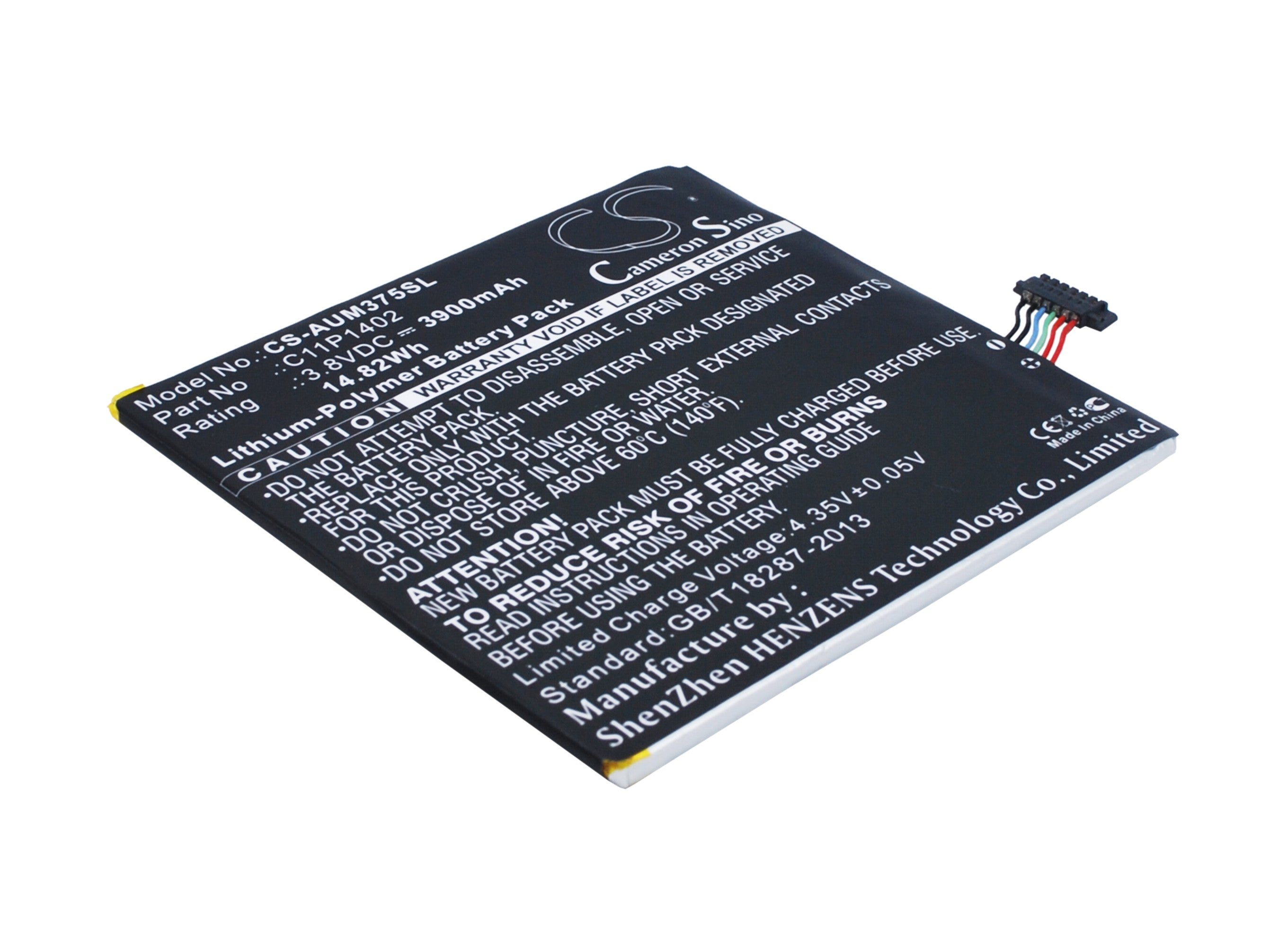 3900mAh Replacement Battery for Asus FE375CG/CXG Padfone 7 K019 ME375C Tablet - 3.8V Li-Polymer
