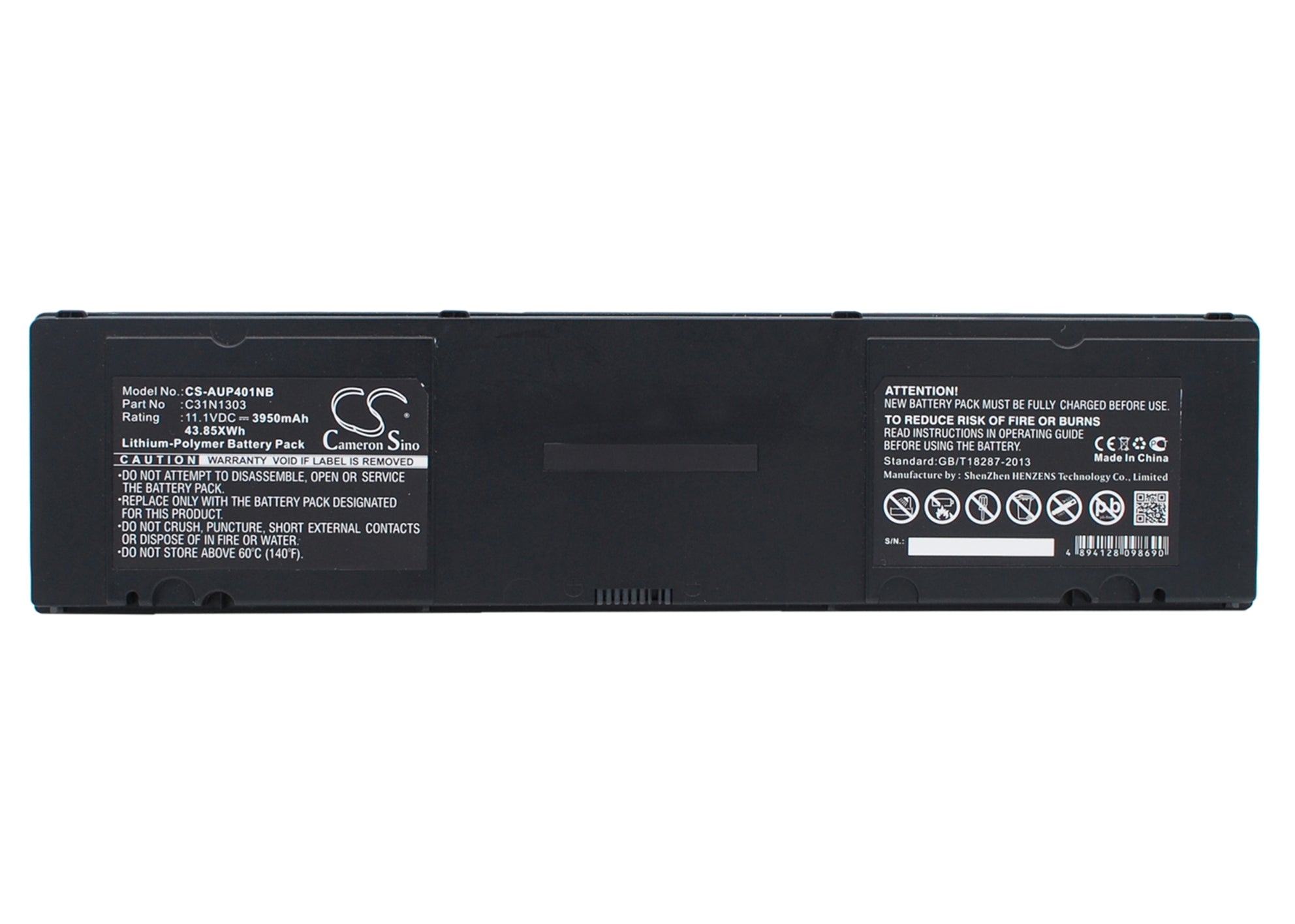 3950mAh Laptop Battery Replacement for AsusPro PU401/PU401LA Series - 11.1V Li-Polymer

