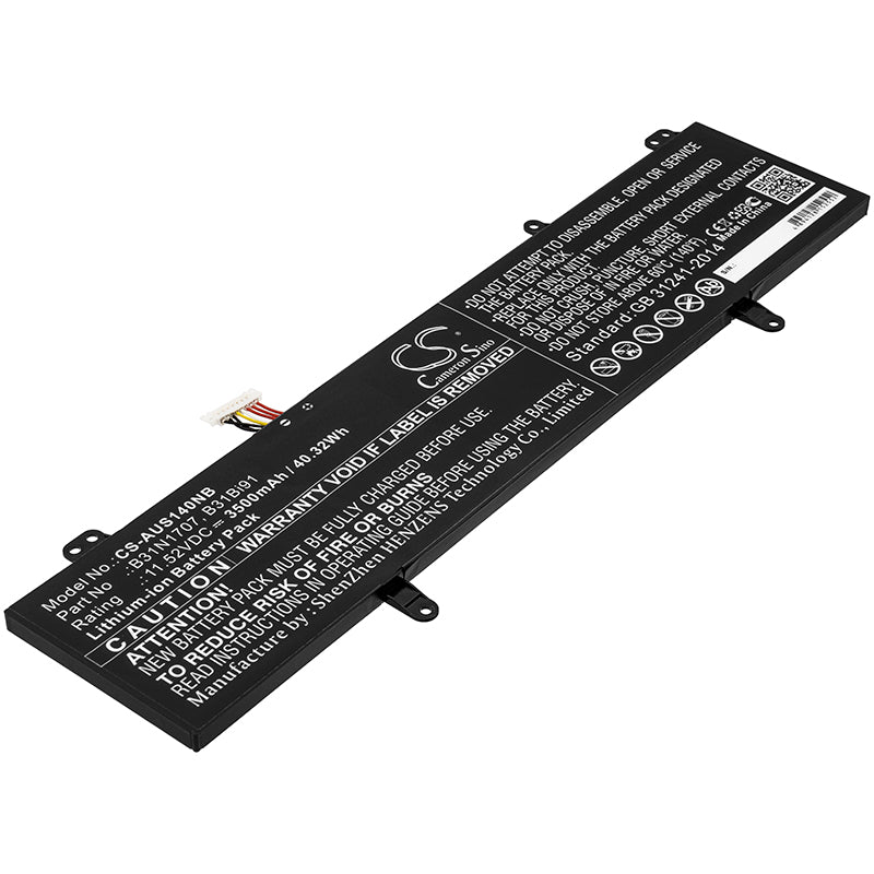 40.32Wh 3500mAh Replacement Battery for Asus VivoBook S14 S410U, X411UA Series Laptops - Li-ion
