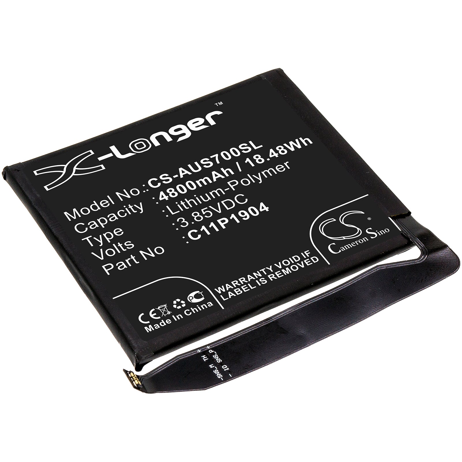 4800mAh Replacement Battery for Asus ZenFone 7/7 Pro (ZS670KS/ZS671KS) - 3.85V Li-Polymer - C11P1904
