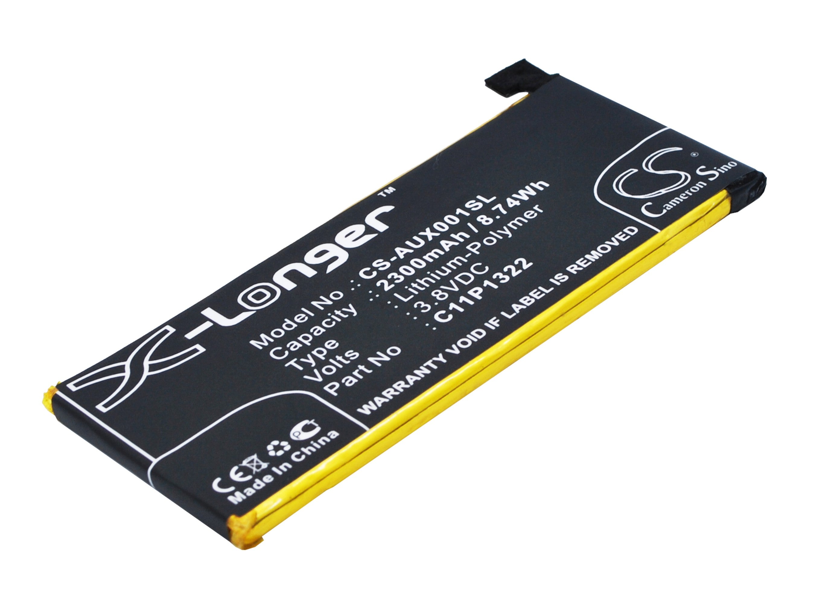 2300mAh Replacement Battery for Asus ZenFone & PadFone X Series - 3.8V Li-Polymer, Exact Fit
