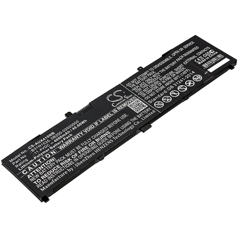 4000mAh Laptop Battery for Asus UX310UA, UX410UA Series - 11.4V 45.6Wh Li-Polymer Replacement 
