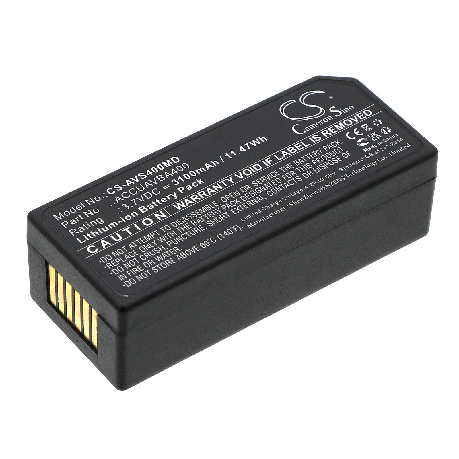 3100mAh Replacement Battery for AccuVein AV400 Vein Finder - Viasys Healthcare Compatible, 3.7V Li-ion
