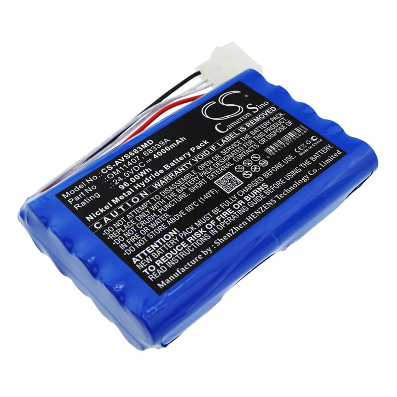 24V 4000mAh Ni-MH Replacement Battery for Bird Avea Ventilator & Viasys Healthcare 68339
