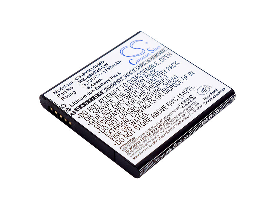 Ascom Myco SH1 VoWiFi Battery - 1750mAh Medical Grade Li-ion 3.7V Replacement - 490926A, RB-490926-LW

