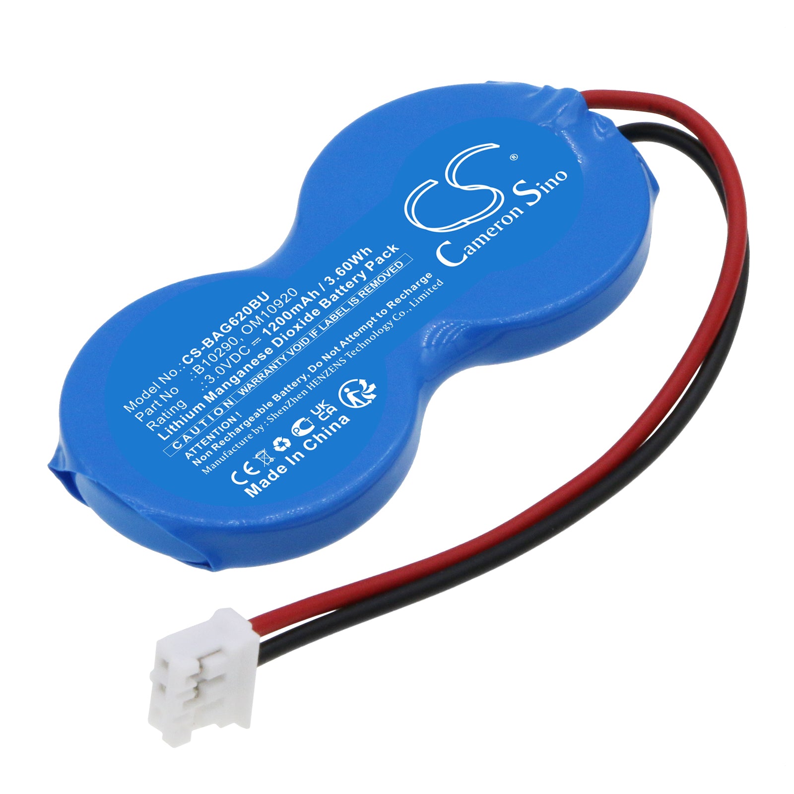 Flo-Gard 6201, 6300, 6301 Infusion Pump Battery - 3.0V 3.6Wh Li-MnO2 Replacement - CareFusion Scanner 8015 Compatible
