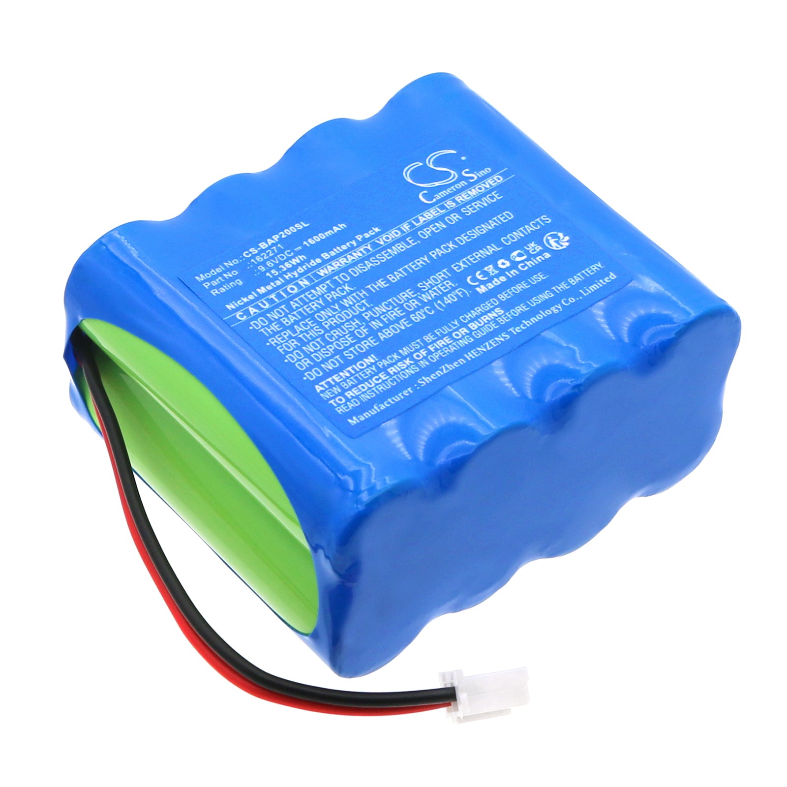 Replacement 9.6V 1600mAh NiMH Battery for Beurer AP2 Air Purifier & Personal Care Device - Model 162271
