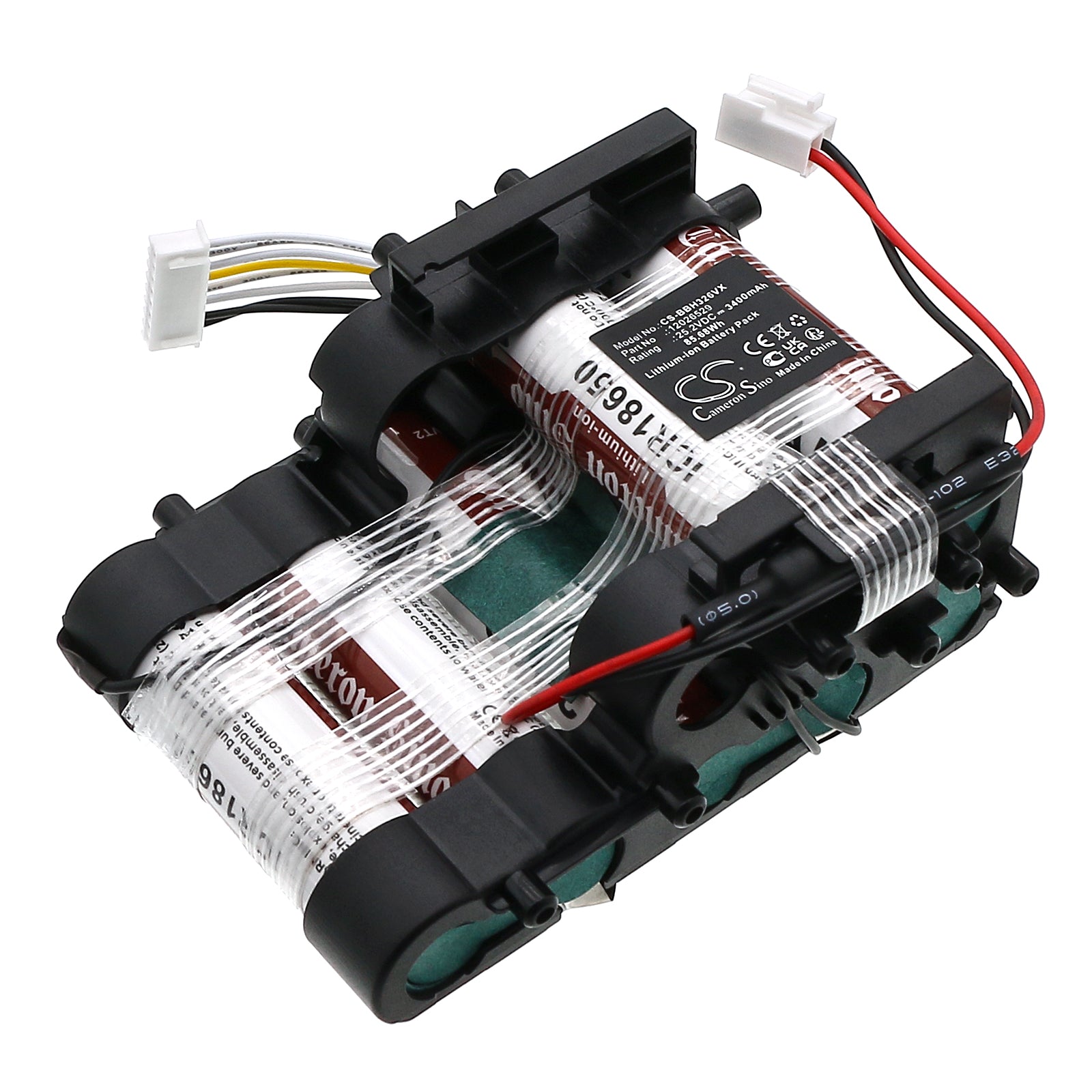 25.2V 3400mAh Replacement Battery for Bosch Flexxo BCH3P255 Cordless Vacuum - 2-in-1 Stick & Handheld, Long-Lasting Power
