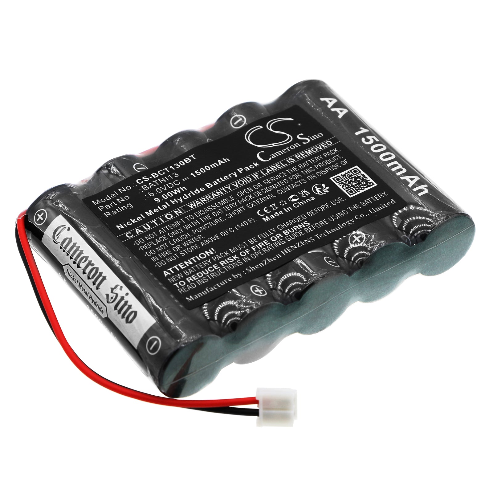 DAITEM Pre-2007 Alarm Battery - 6V 1500mAh Ni-MH Replacement - Dimensions: 71.1x50.2x14.5mm (BATNI13)
