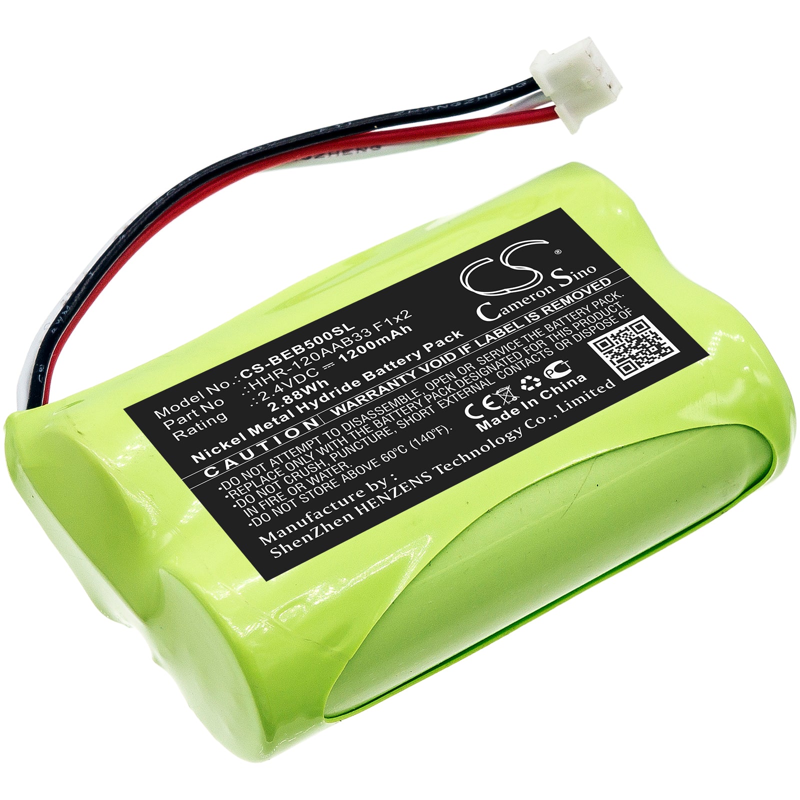 2.4V 1200mAh Ni-MH Replacement Battery for Bang & Olufsen Beo5 & Beo6 Remote - HHR-120AAB33 F1x2
